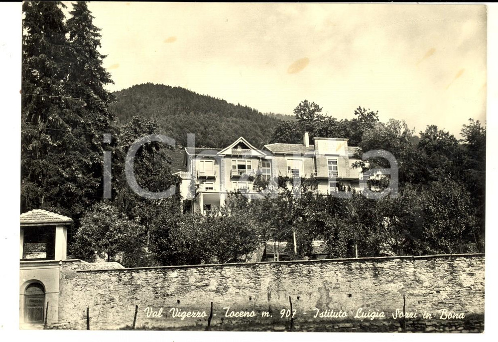 Cartolina originale da collezione 1958 TOCENO VB Istituto Luigia SOZZI in BONA Cartolina FG VG 1