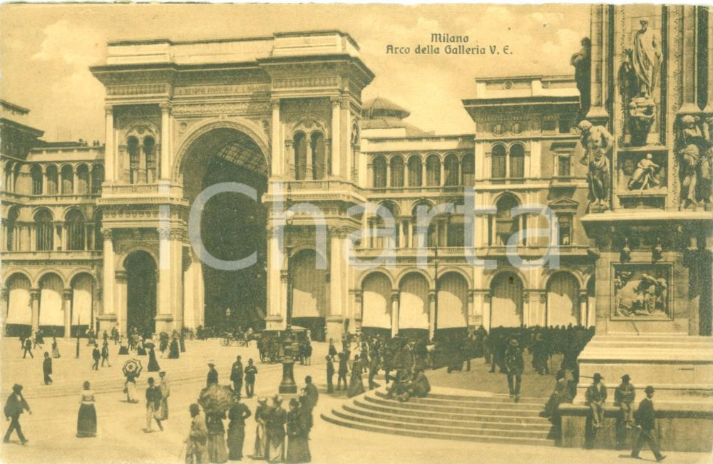 Cartolina originale da collezione 1935 ca MILANO Arco della Galleria Vittorio Emanuele Cartolina FP NV 1