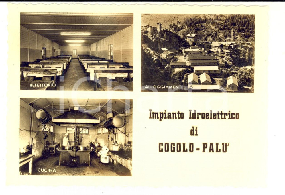 Cartolina originale da collezione 1950 ca COGOLO TN Vedutine della diga di PIAN PALU  Cartolina FG VG 1