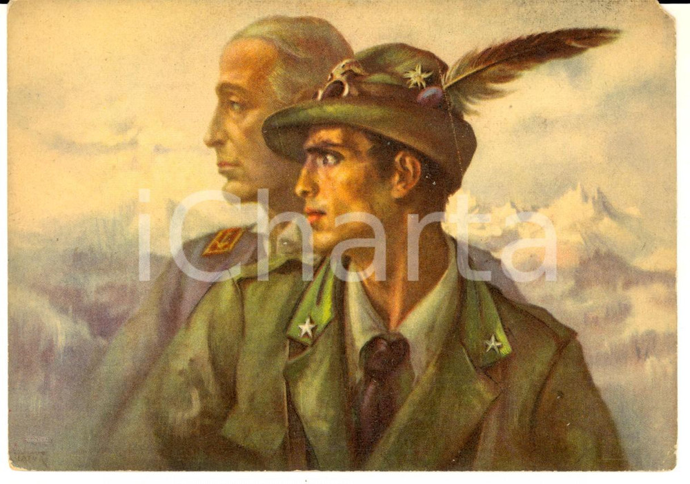 Cartolina originale da collezione 1940 ca AOSTA Scuola Centrale di ALPINISMO Duca degli Abruzzi Cartolina FG 1
