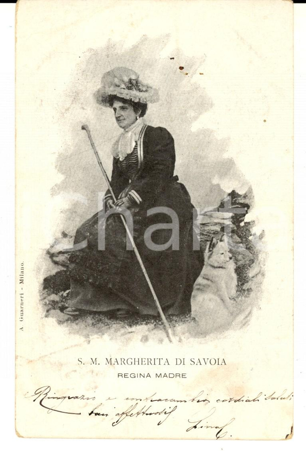 Cartolina originale da collezione 1900 S. M. Margherita di SAVOIA Regina Madre Cartolina postale FP Vg 1