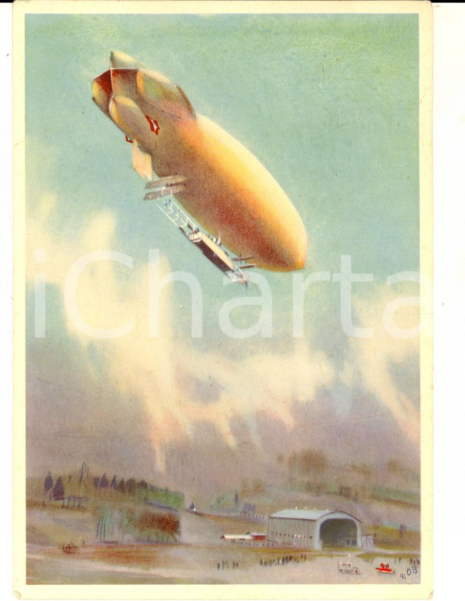 Cartolina originale da collezione 1946 LUZERN  AERO CLUB DER SCHWEIZ Das Luftschiff  VILLE DE LUCERNE Postcard 1