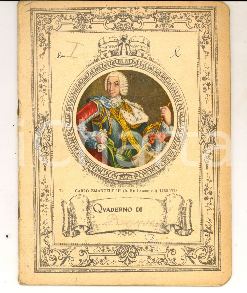 Oggetto da collezione cartaceo 1931 Quaderno scuola ELEMENTARE Antonia RONZON  Esercizi scrittura e storia 1