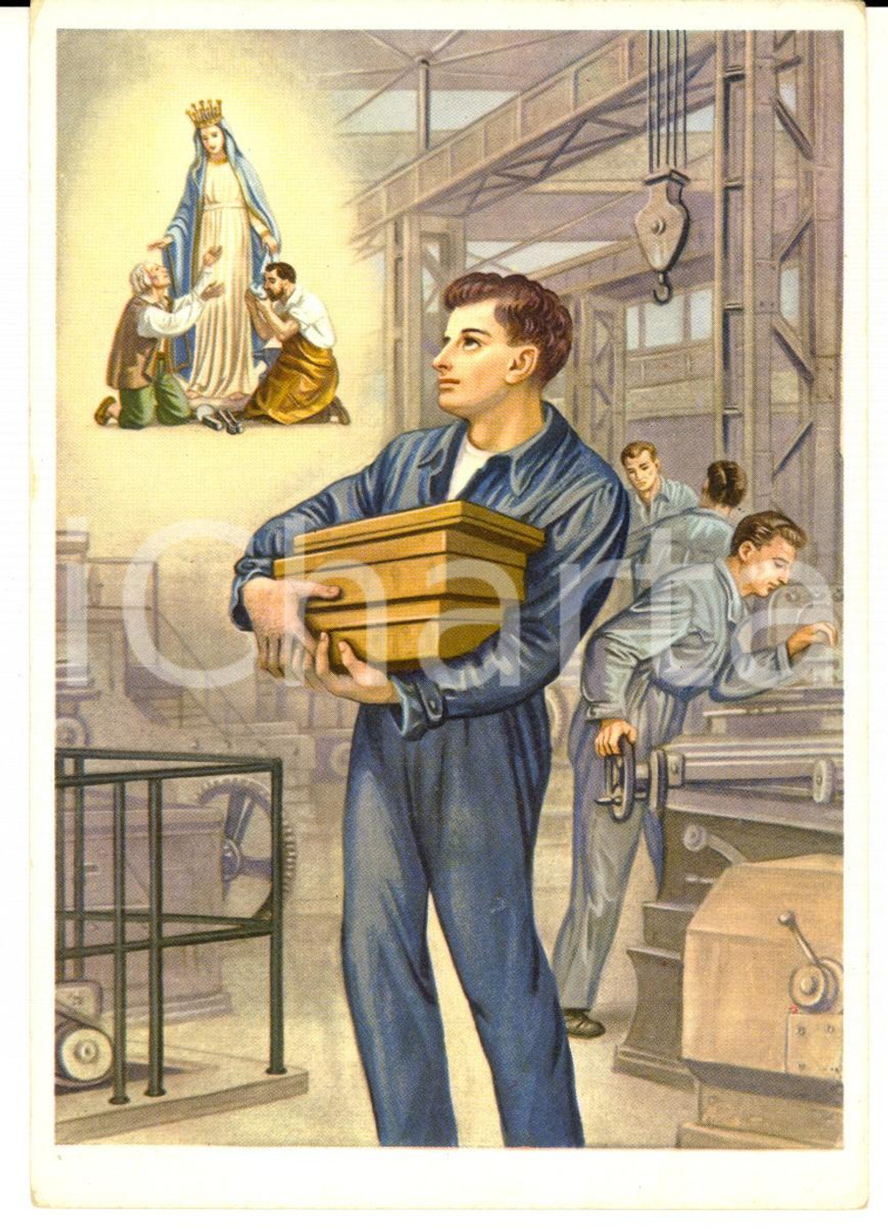 Cartolina originale da collezione 1969 NUOVA OLONIO SO Ricovero Madonna del Lavoro Cartolina ILLUSTRATA FG NV 1