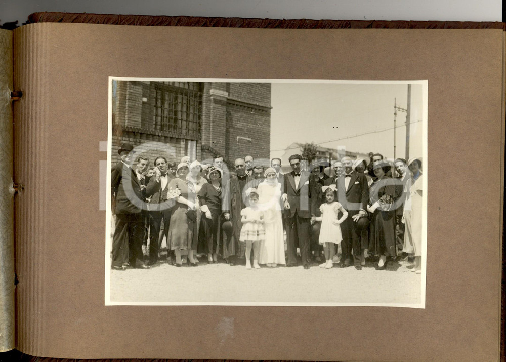 Fotografia d epoca originale 1940 ca MILANO ? Album fotografico di nozze 8 pagine VINTAGE COSTUME 1