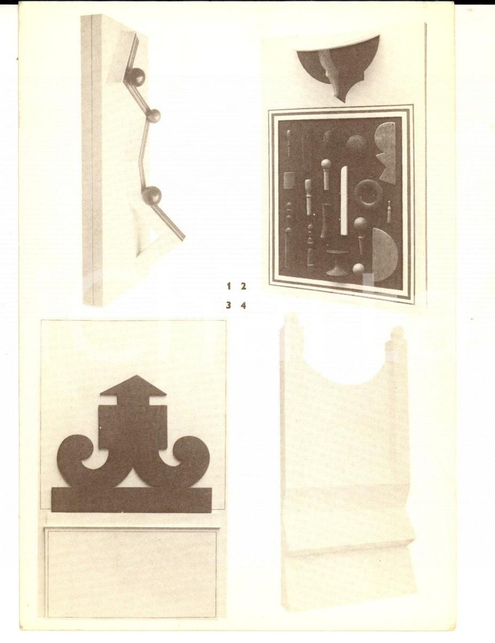 Cartolina originale da collezione 1970 ca Lucio DEL PEZZO  La meridiana/ Quadro bizzarro Cartolina postale n° 4 1