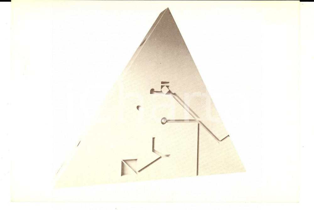 Cartolina originale da collezione 1970 ca Lucio DEL PEZZO  La grande piramide / Montage Cartolina postale n° 1 1
