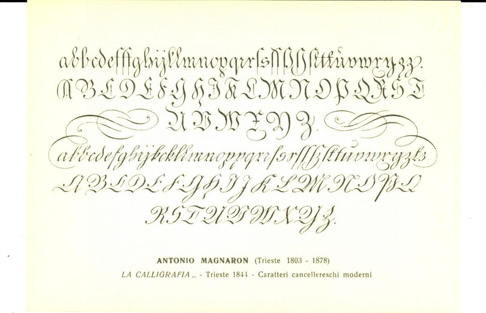 1949 PADOVA I Convegno Studi Grafici Antonio MAGNARON Caratteri cancellereschi