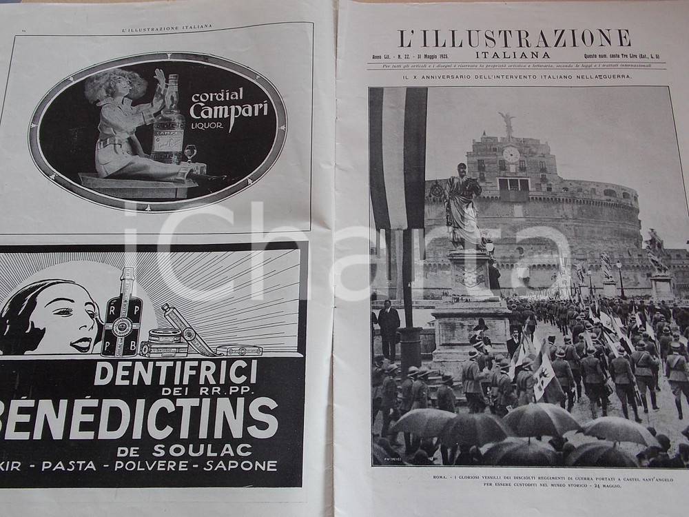 Giornale, rivista storica 1925 L ILLUSTRAZIONE ITALIANA XI Centenario Università  di Pavia Sovracoperta 1