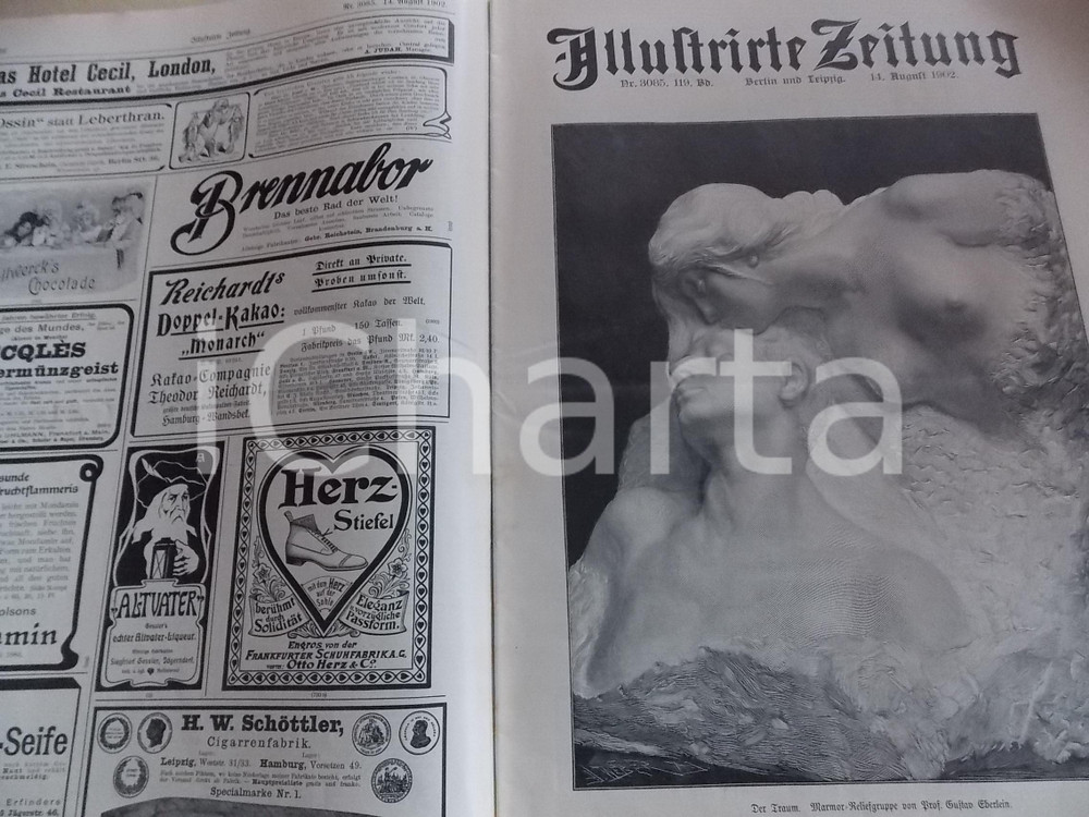 Giornale, rivista storica 1902 ILLUSTRIRTE ZEITUNG WagnerFestspiele in Munchen Rivista ILLUSTRATA n°3085 1