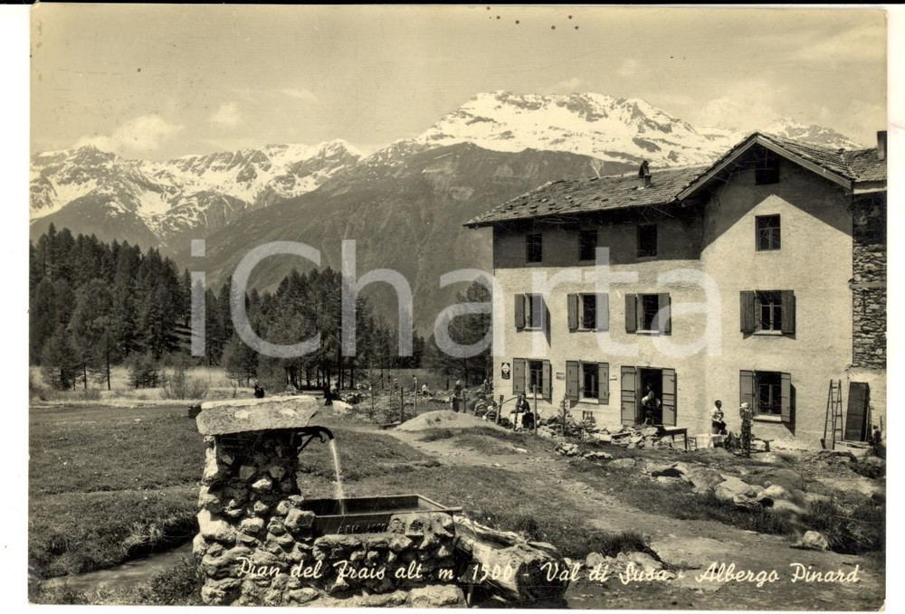 Cartolina originale da collezione 1963 Pian del FRAIS Veduta dell albergo PINARD in VAL DI SUSA Cartolina FG VG 1