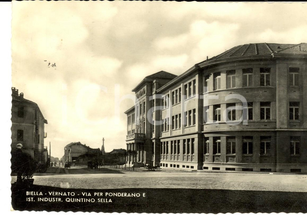 Cartolina originale da collezione 1955 ca BIELLA VERNATO Via per PONDERANO  Istituto Q. SELLA Cartolina FG VG 1