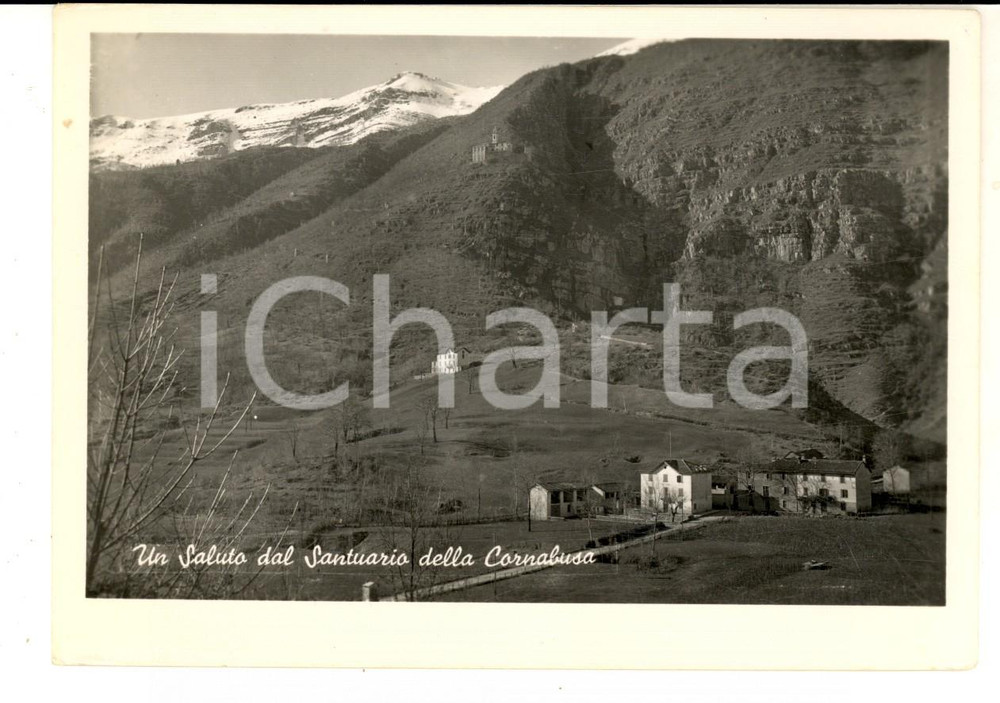Cartolina originale da collezione 1954 CEPINO BG Veduta panoramica del Santuario della CORNABUSA Cartolina FG 1