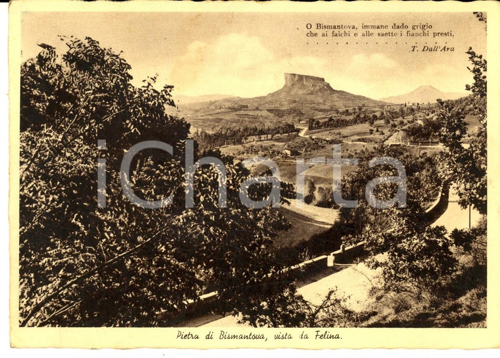Cartolina originale da collezione 1941 PIETRA DI BISMANTOVA Veduta da FELINA Cartolina ANIMATA FG VG 1