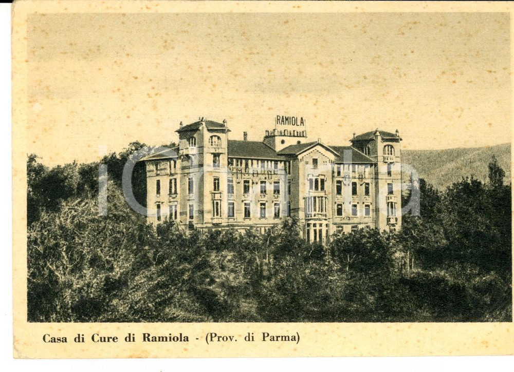 Cartolina originale da collezione 1950 ca Casa di Cure di RAMIOLA PR Veduta generale Cartolina postale FG VG 1