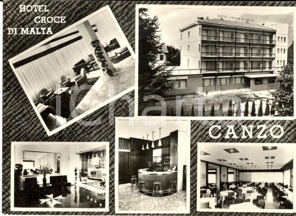 Cartolina originale da collezione 1970 CANZO CO Vedutine hotel CROCE DI MALTA Cartolina postale FG VG 1