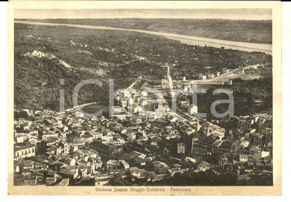 Cartolina originale da collezione 1938 GIOIOSA JONICA RC Panorama dall alto Cartolina VINTAGE FG VG 1