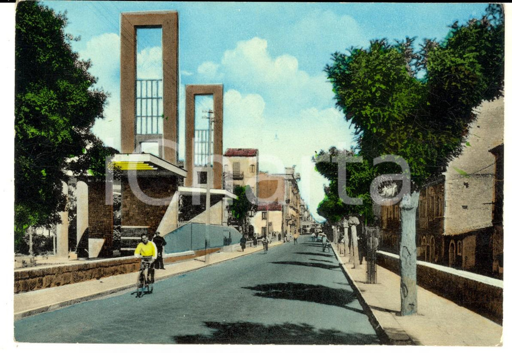 Cartolina originale da collezione 1966 GELA CL Corso Vittorio Emanuele Cartolina ANIMATA FG VG 1