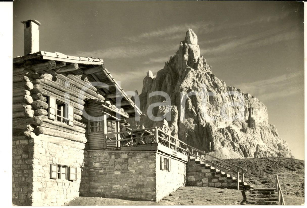 Cartolina originale da collezione 1957 PASSO TRAVIGNOLO TN Veduta della baita SEGANTINI Cartolina FG VG 1