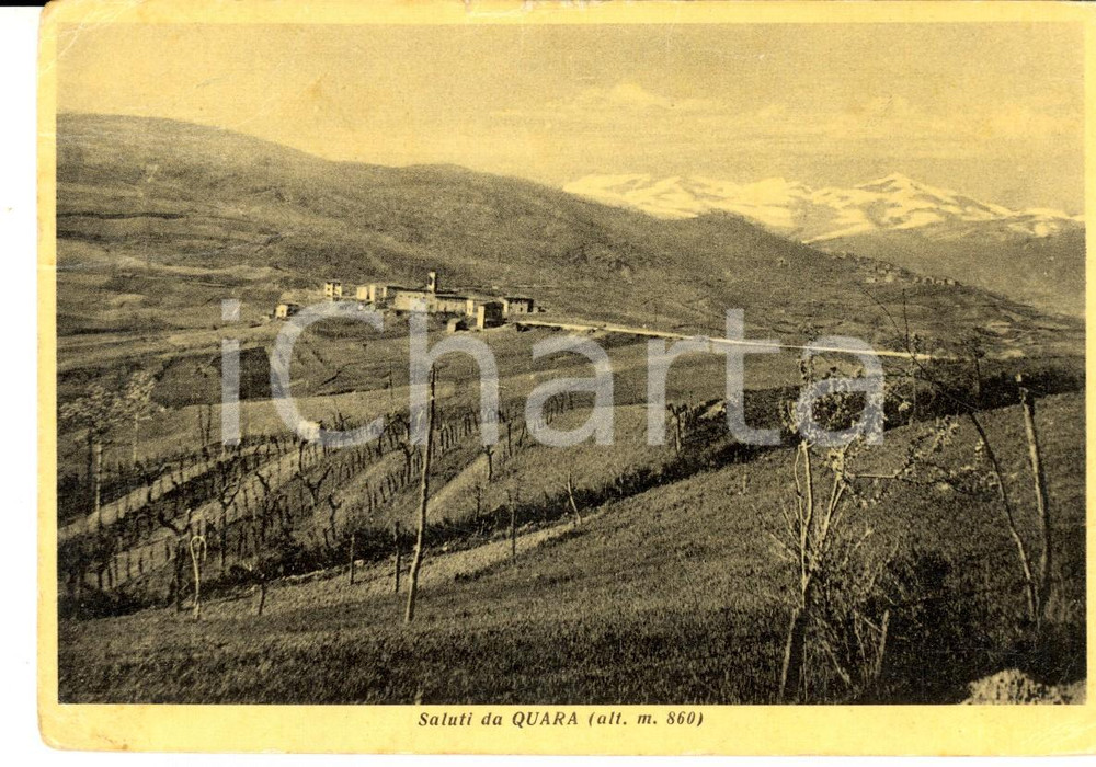 Cartolina originale da collezione 1952 QUARA/ TOANO RE Veduta panoramica Cartolina postale FG 1