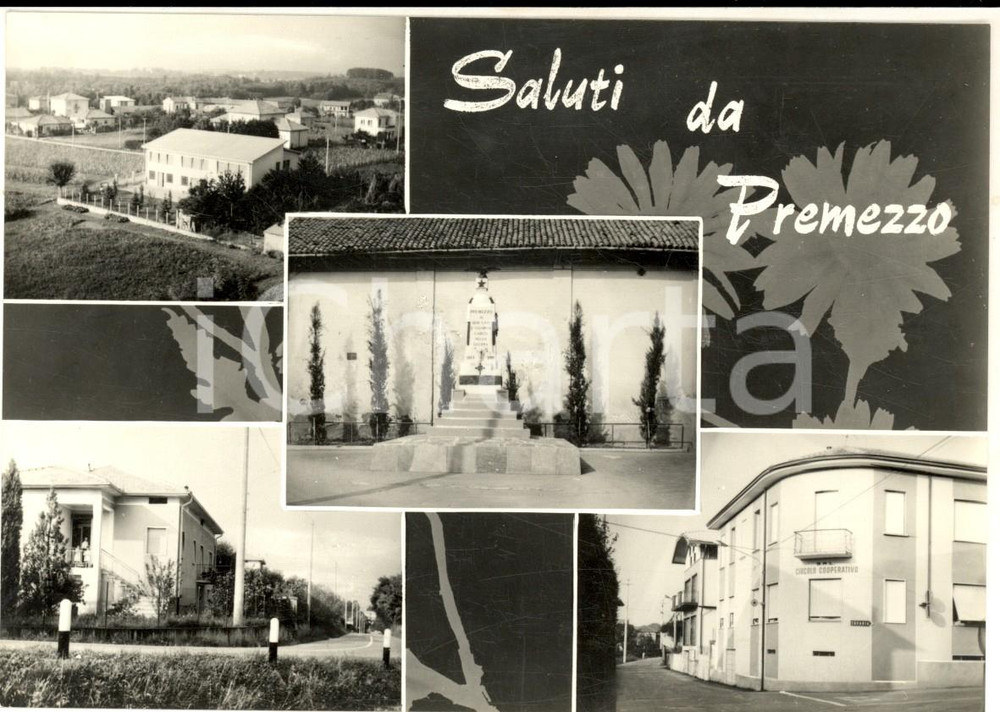 Cartolina originale da collezione 1960 ca PREMEZZO VA Vedutine con Circolo Cooperativo Cartolina postale FG NV 1