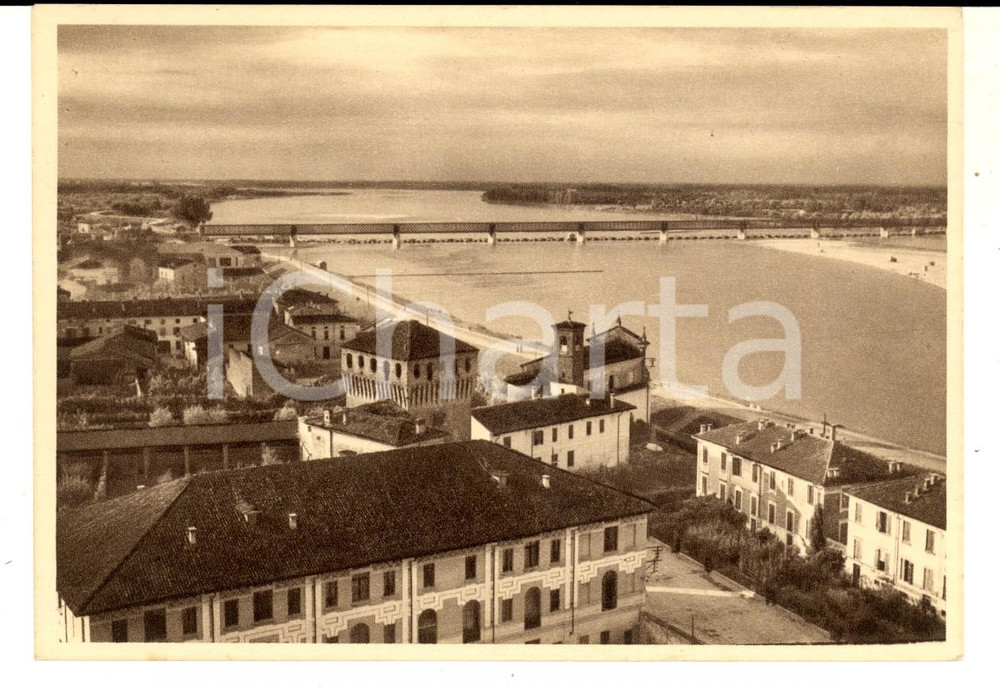 Cartolina originale da collezione 1950 ca CASALMAGGIORE CR Panorama del paese Cartolina postale FG NV 1