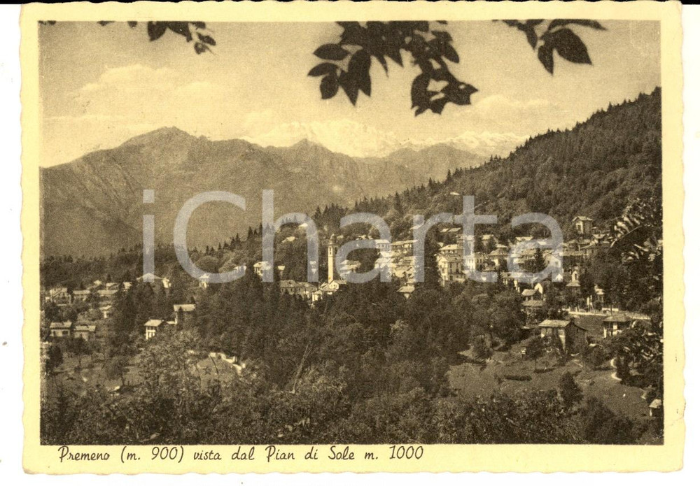 Cartolina originale da collezione 1960 PREMENO VB Veduta del paese dalla frazione PIAN DI SOLE Cartolina FG VG 1