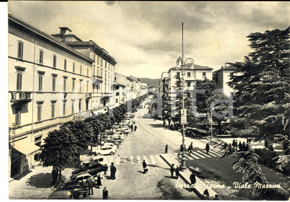 Cartolina originale da collezione 1967 PORRETTA TERME BO Veduta di viale MAZZINI Cartolina postale FG VG 1