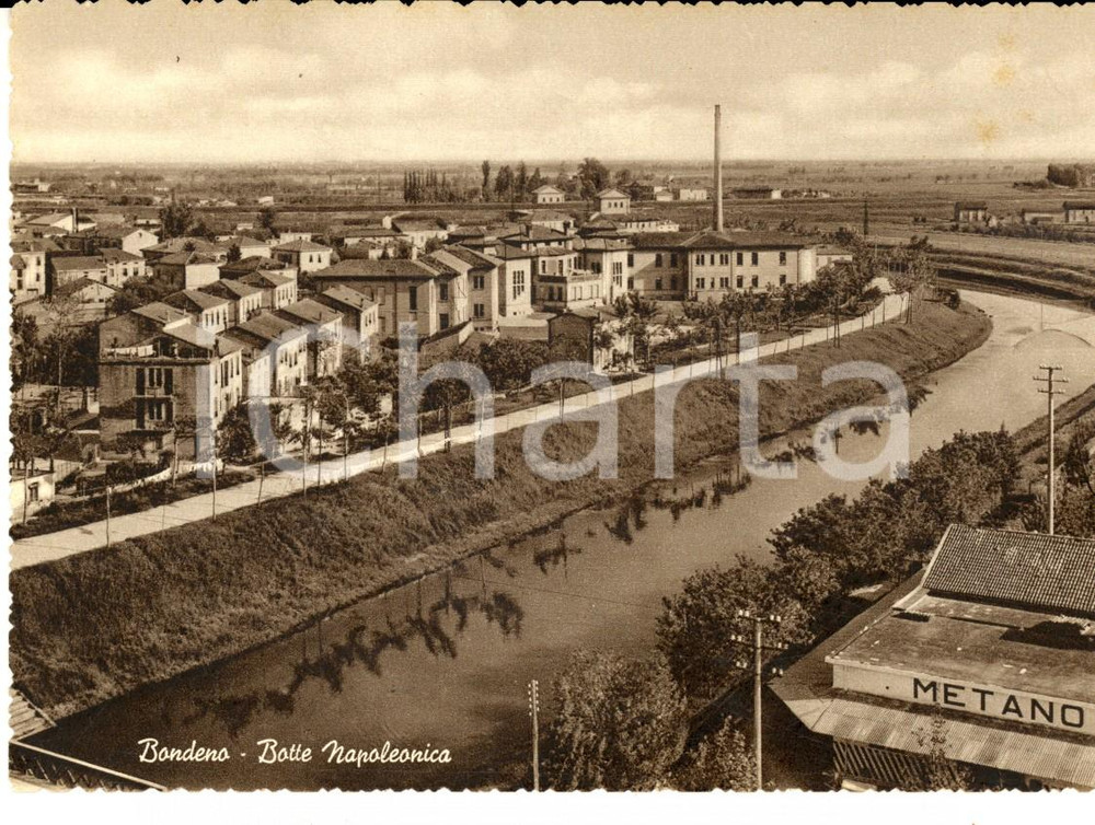 Cartolina originale da collezione 1950 ca BONDENO FE Veduta della Botte Napoleonica Cartolina FG NV 1