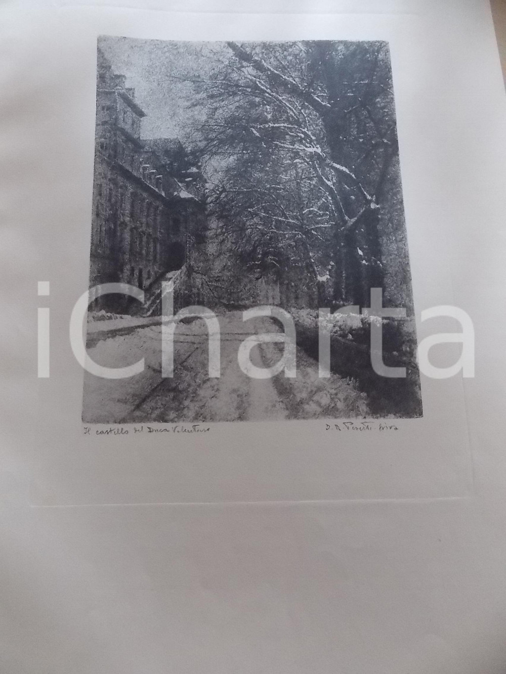Stampa, bozzetto originale 1950 ca Domenico Riccardo PERETTI GRIVA  TORINO Castello del Valentino Stampa 1