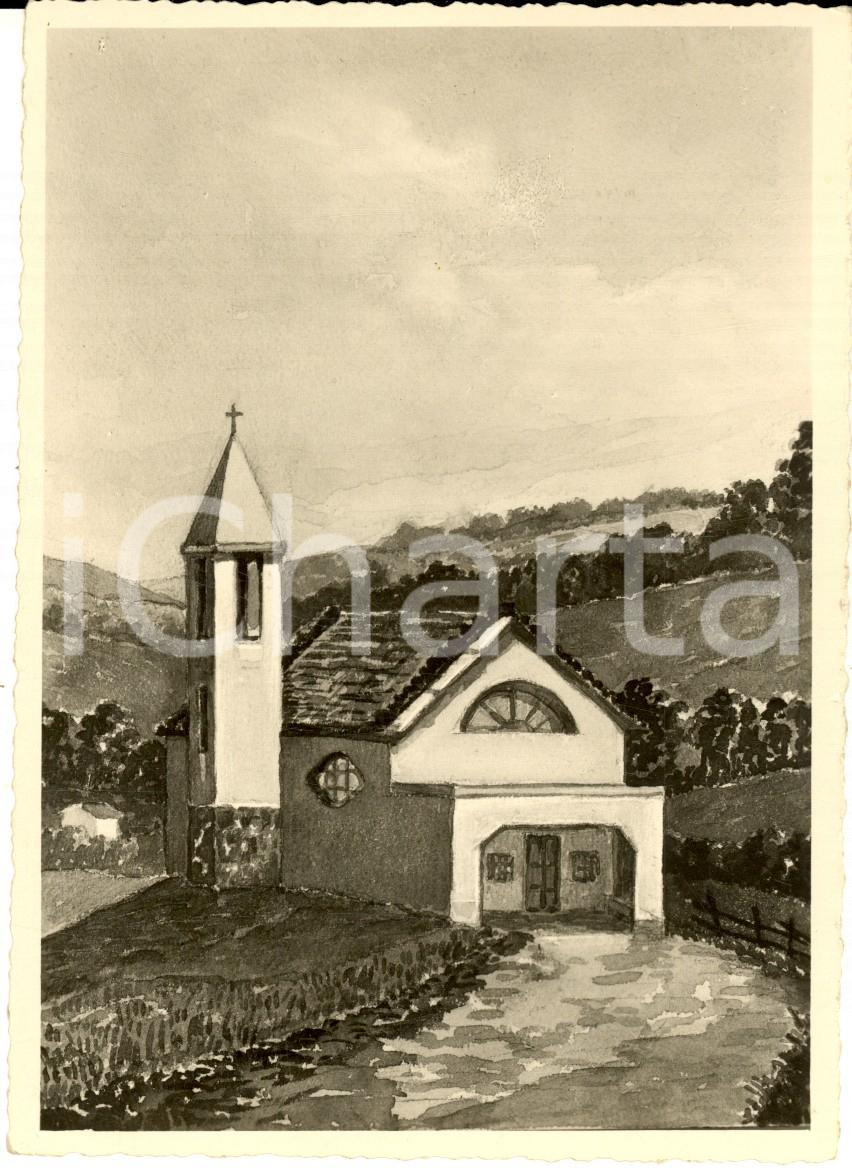 Cartolina originale da collezione 1950 ca COSTALOVAIA / SAVIGNONE GE Veduta della chiesina Cartolina FG NV 1