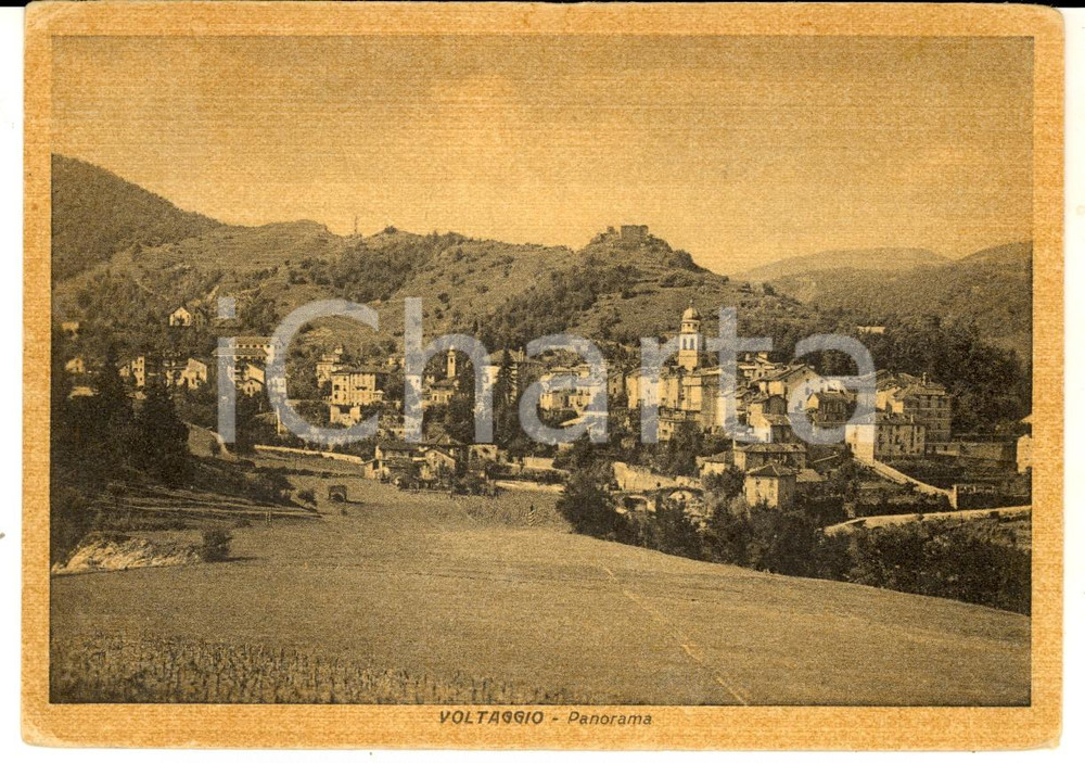 Cartolina originale da collezione 1950 ca VOLTAGGIO AL Panorama del paese Cartolina postale FG VG 1