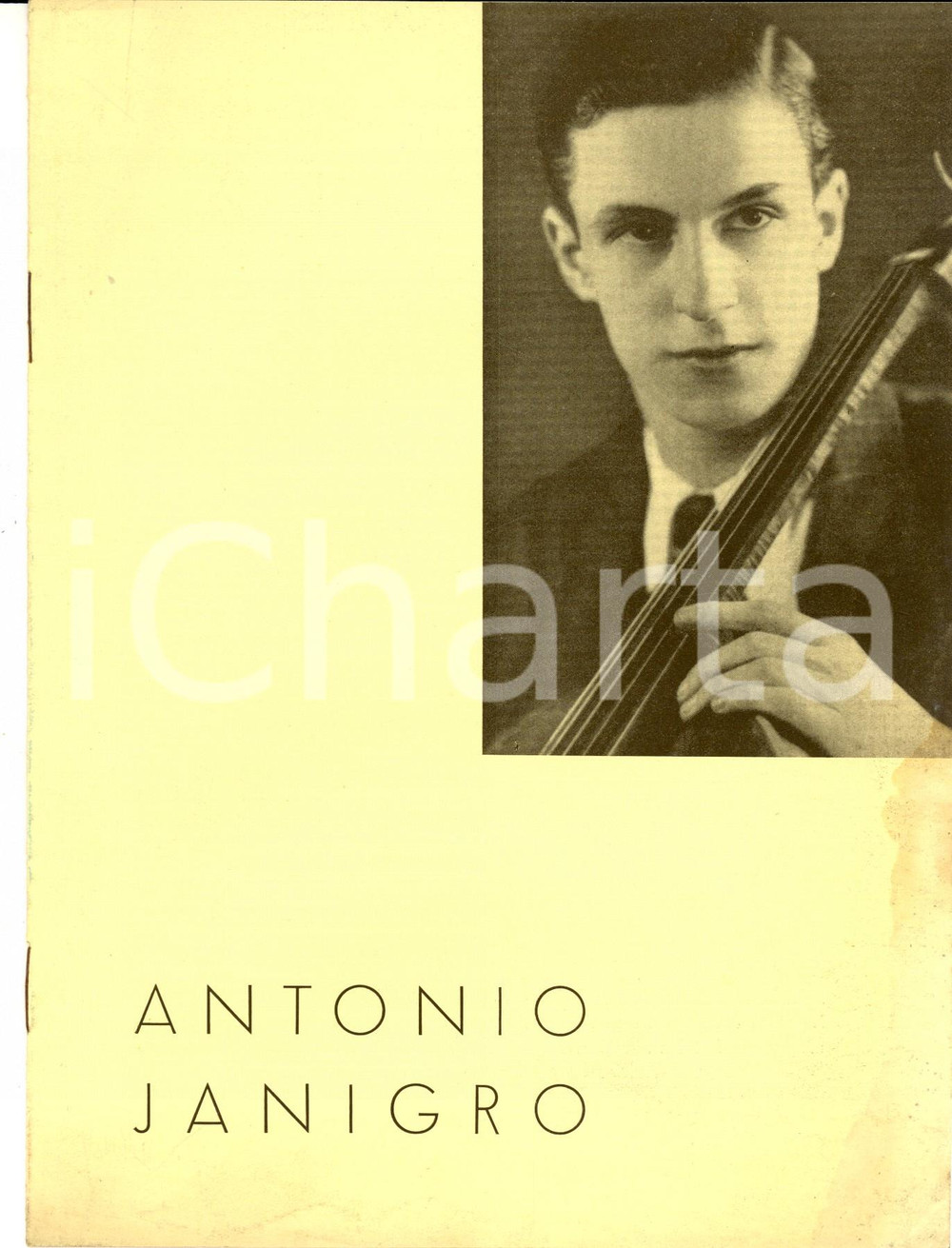 Materiale pubblicitario d’epoca 1940 Antonio JANIGRO  Recensioni tournée NUOVA ZELANDA Pieghevole PUBBLICITARIO 1