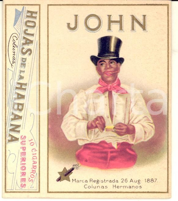 Materiale pubblicitario d’epoca 1930 ca Portasigari JOHN  Hojas de LA HABANA Pubblicitario 1