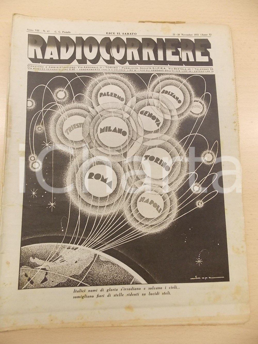 Giornale, rivista storica 1931 RADIOCORRIERE L opera russa in Italia  KOVANCINA Rivista anno VII nÂ°48 1