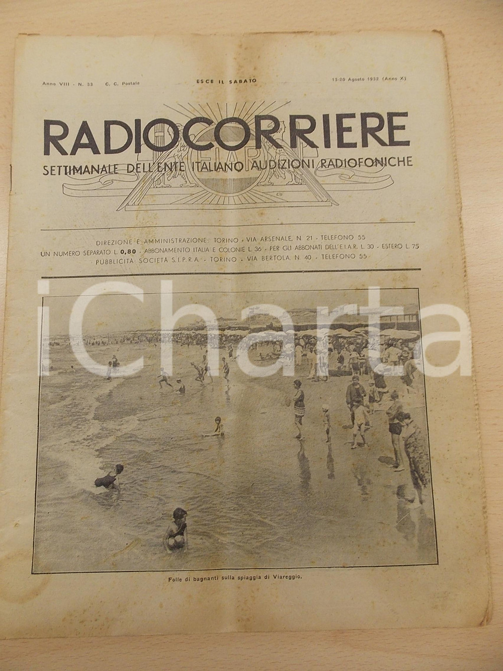 Giornale, rivista storica 1932 RADIOCORRIERE I Vespri Siciliani in scena a Parigi Rivista anno VIII 18 1