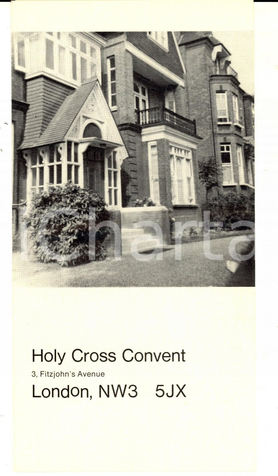 Materiale pubblicitario d’epoca 1977 LONDON Home for students HOLY CROSS CONVENT Pieghevole pubblicitario 1