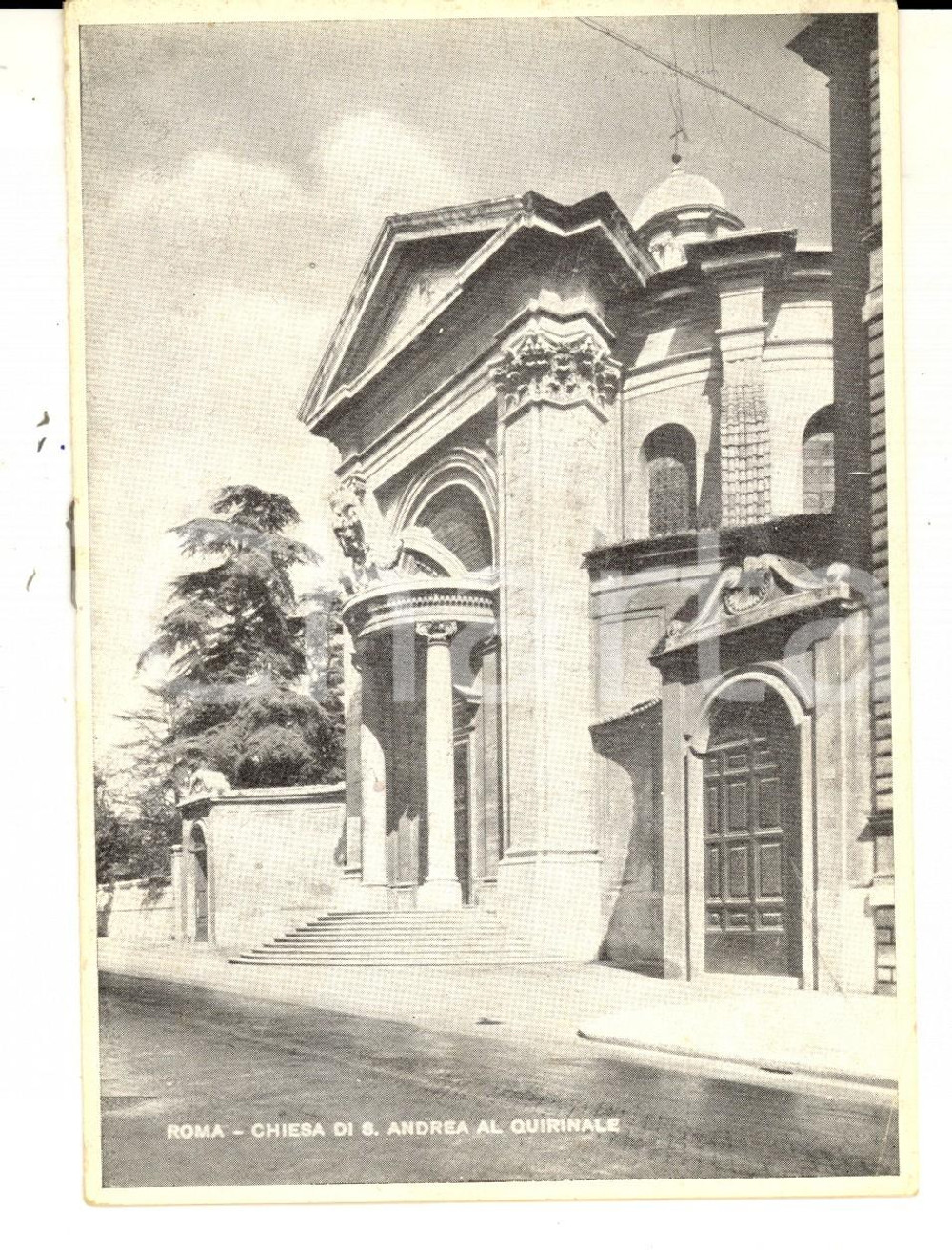 Materiale pubblicitario d’epoca 1950 ca ROMA Chiesa di SANT ANDREA AL QUIRINALE Opuscolo ILLUSTRATO 1