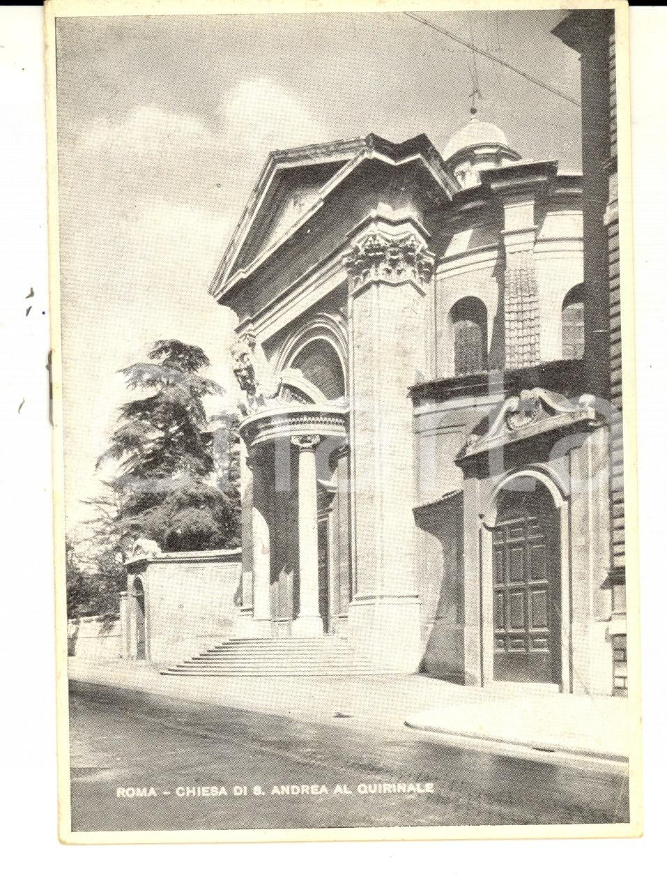 Materiale pubblicitario d’epoca 1950 ca ROMA Chiesa di SANT ANDREA AL QUIRINALE Opuscolo ILLUSTRATO 1