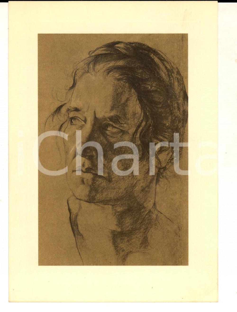 Cartolina originale da collezione 1955 ca MILANO NIGUARDA Cartolina ill.  Lello SCORZELLI Trionfo della fede Uomo 1