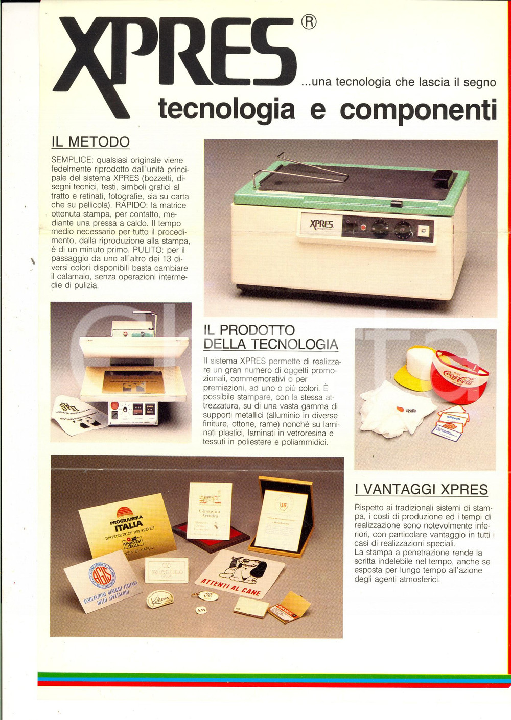 Materiale pubblicitario d’epoca 1970 ca SEGRATE Distributore MEMO  Elaboratore d immagine XPRES Volantino 1