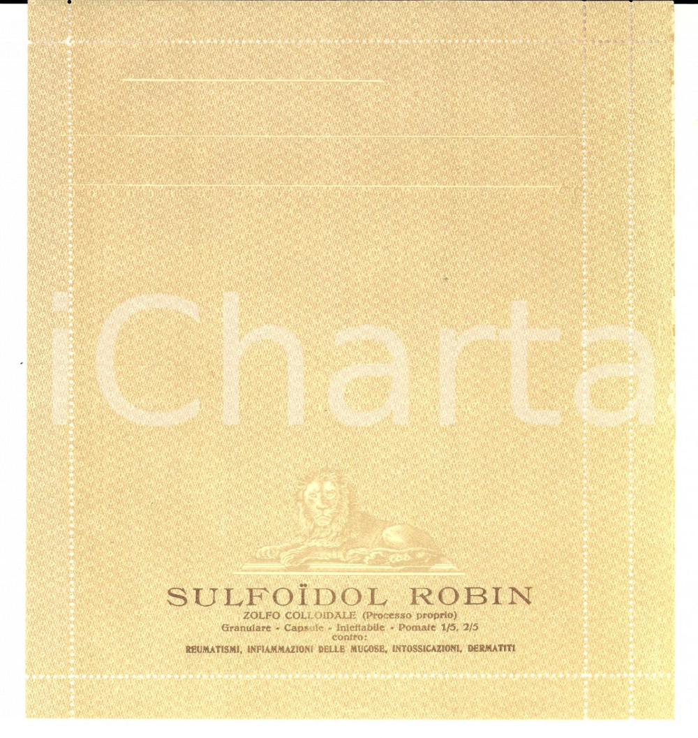 Cartolina originale da collezione 1930 ca STORIA POSTALE Biglietto postale SULFOIDOL ROBIN Pubblicitario 1 1