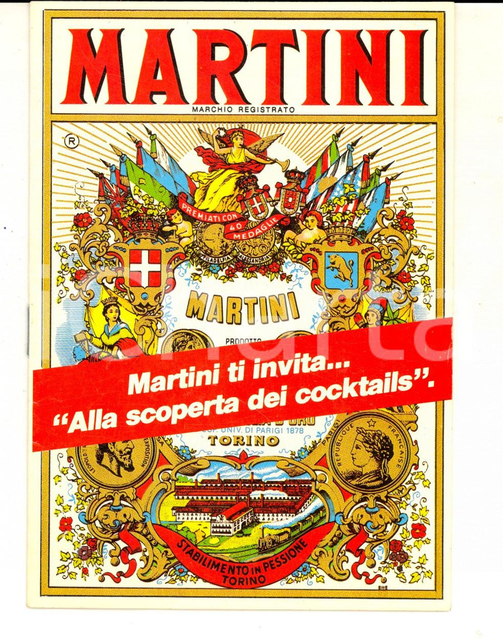 1980 ca TORINO MARTINI & ROSSI Libretto VINTAGE ricette cocktail *Pubblicitario