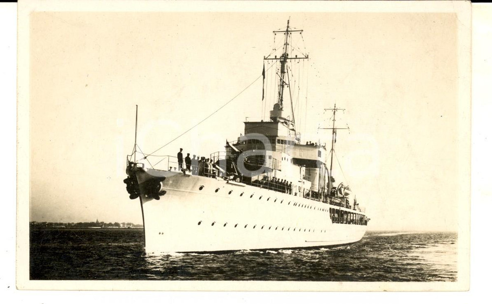 Cartolina originale da collezione 1930 ca MARINE NATIONALE FRANCE CuirassÃ© en navigation Carte postale ANIMEE 1