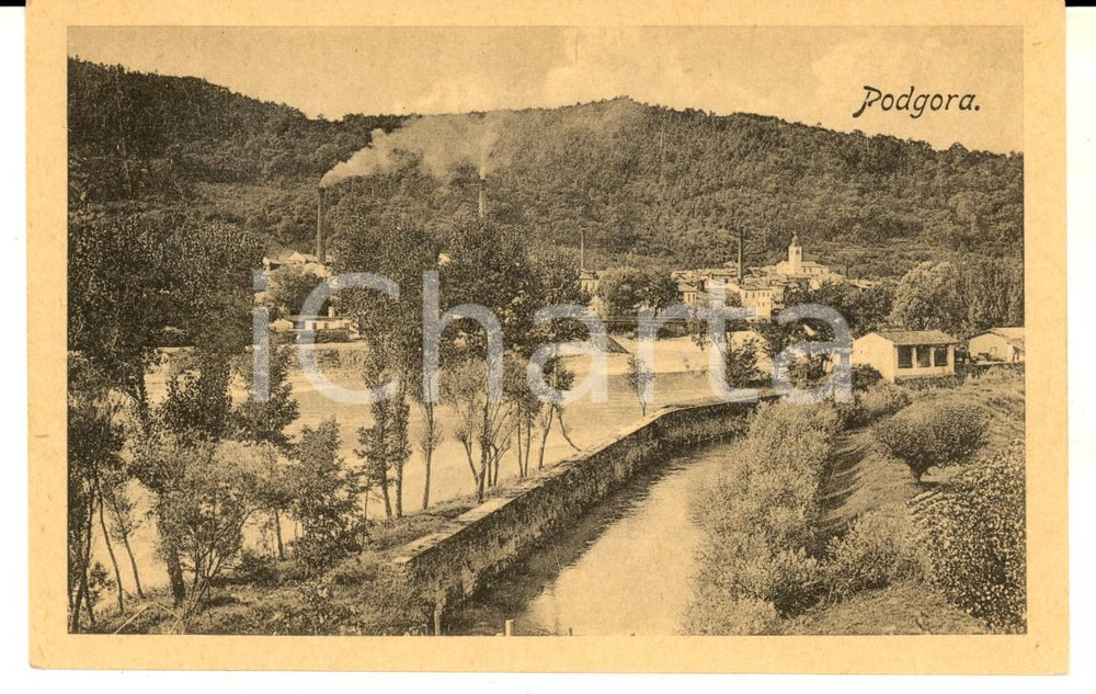 1918 PODGORA/ GORIZIA Veduta panoramica generale *Cartolina postale FP NV