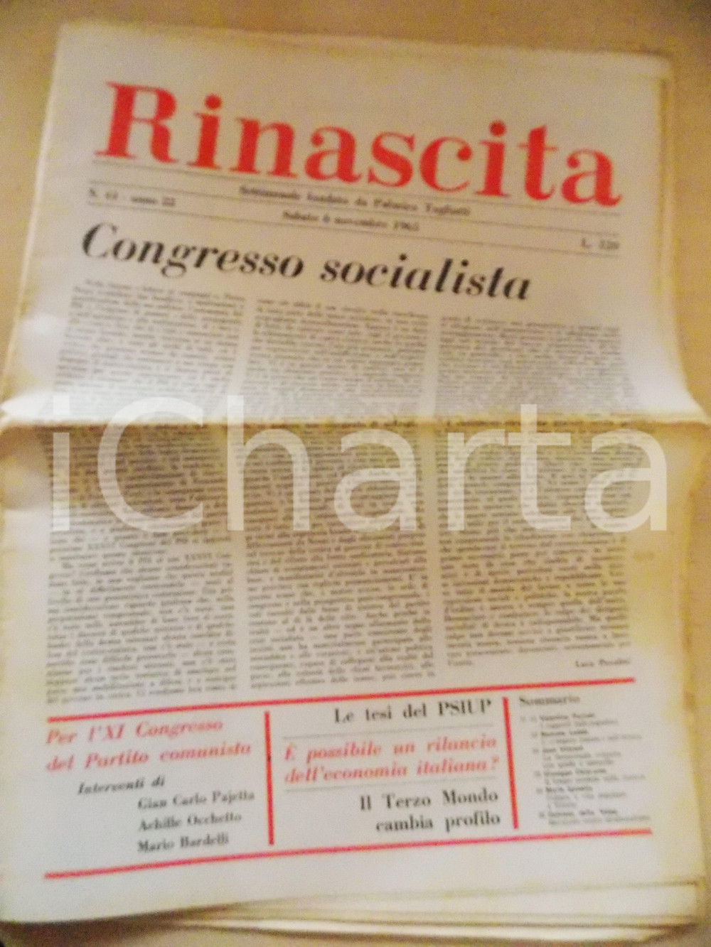 Giornale, rivista storica 1965 RINASCITA Visita di Aldo MORO nella Jugoslavia socialista Anno XXII nÂ° 44 1