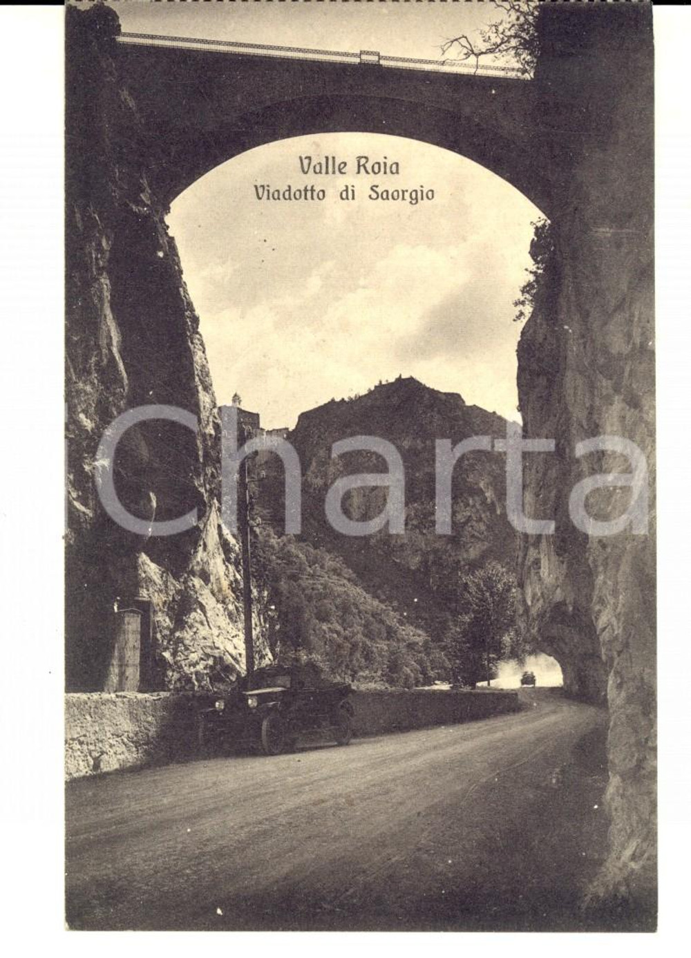Cartolina originale da collezione 1929 TENDA F Valle ROIA  Viadotto di SAORGIO Cartolina postale FP VG 1