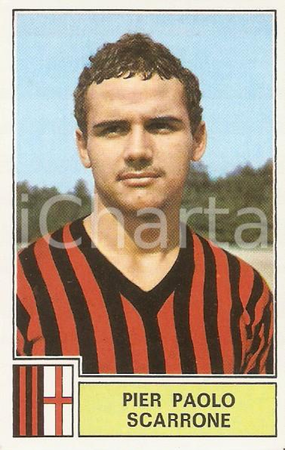 PANINI - CALCIATORI 1971 - 1972 Figurina Pier Paolo SCARRONE *Serie A MILAN