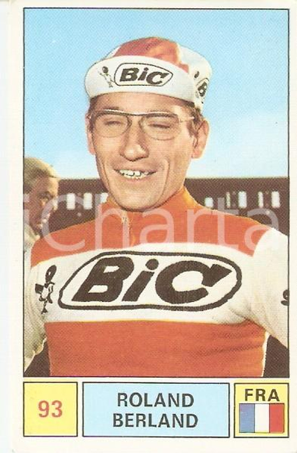 Oggetto da collezione cartaceo PANINI  SPRINT 1971 Figurina Roland BERLAND n. 93 Ciclismo Sponsor BIC 1