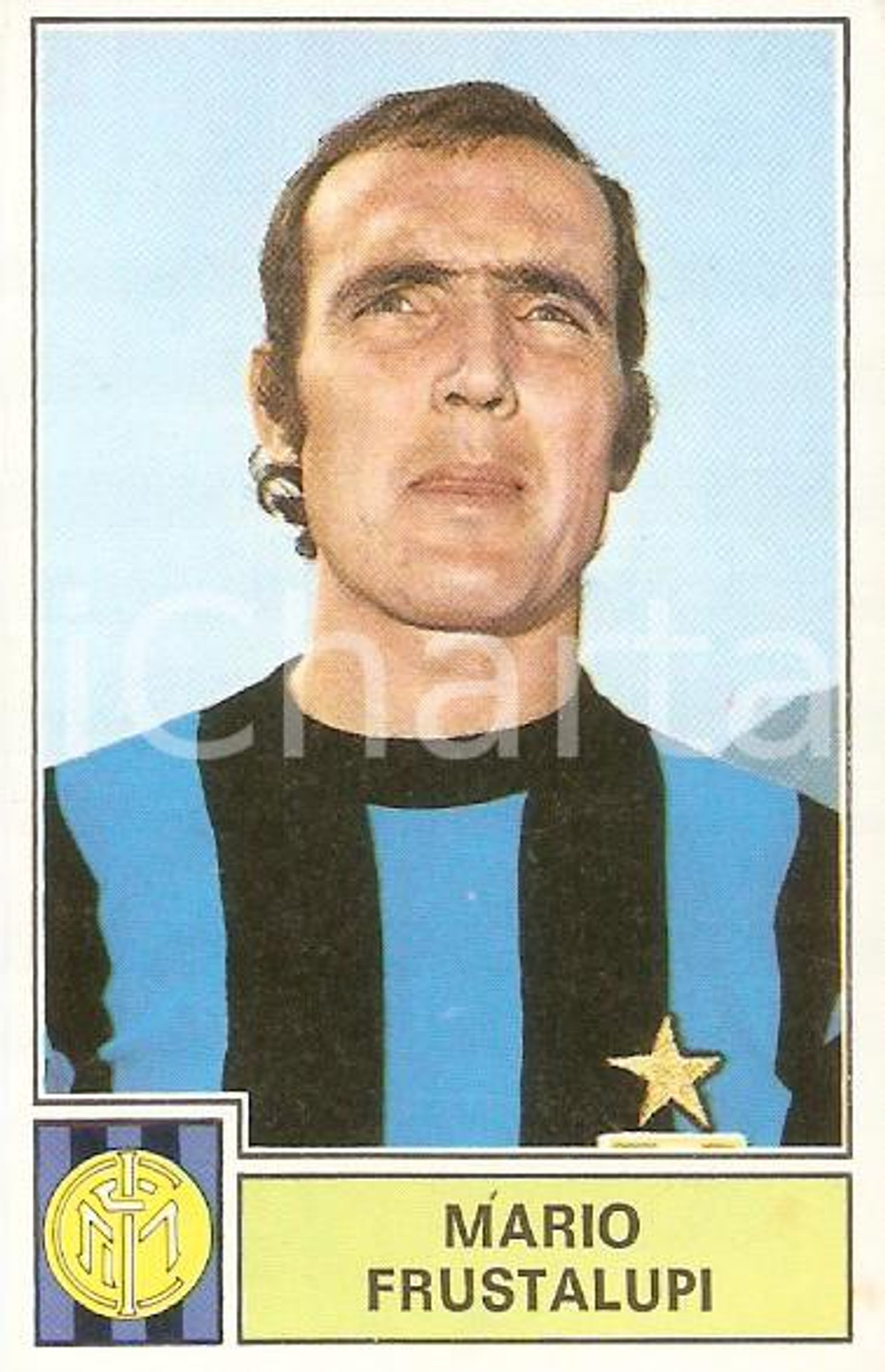 Oggetto da collezione cartaceo PANINI  CALCIATORI 1971  1972 Figurina Mario FRUSTALUPI Serie A INTER 1